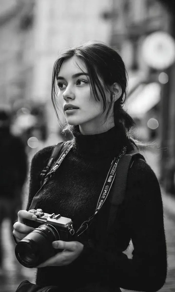 پرتره خیابانی سیاه‌وسفید از عکاس جوان